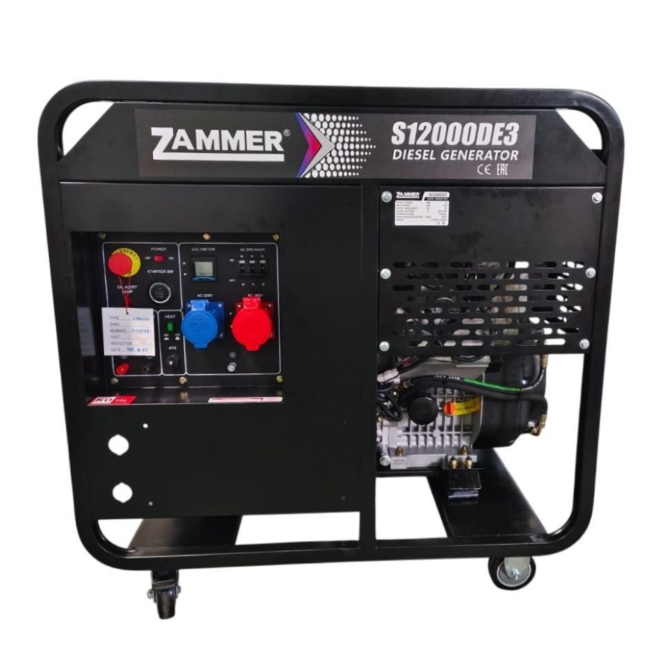 Дизельный генератор Zammer S12000DE3
