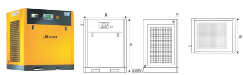 Винтовой компрессор Berg BK-37P 12
