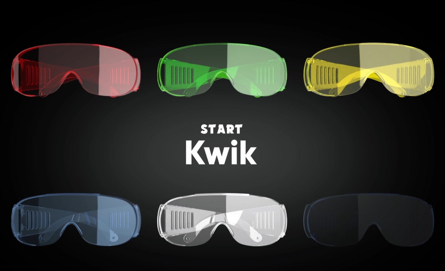 Очки защитные черно-дымчатые START KWIK