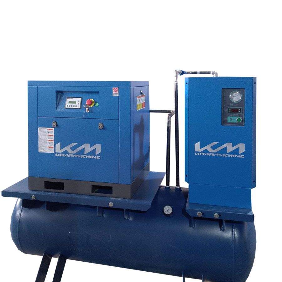 Винтовой маслозаполненный компрессор на ресивере/с осушителем KraftMachine КМ5,5-8рВ-500/О SUMA (IP 55)