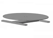 Выдвижной поворотный стол ø 600 мм для КСО-110