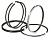 Кольца поршневые, 1-й ремонт, комплект на 1 поршень / KIT, PISTON RIN АРТ: UPRK0005B